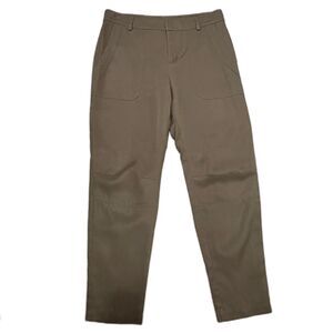 Vince Lyocell Straight Leg Utility Pants Earthy Olive‎ Green Trousers Size 8